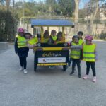 Les élèves de Saint-Georges d'Orques avec le OuiCycle le vélobus